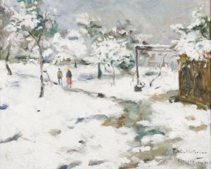 VITORINO Tulio 1896-1969,Atravessando a neve,1948,Veritas Leiloes PT 2022-06-02