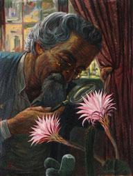 VITTALI Otto 1872-1959,Portrait of a Botanist Examining a Flowering Cactu,1933,Jackson's 2017-03-28