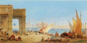 VIVIAN John Comley,View of the Punta Dogana, Venice,19th century,Palais Dorotheum 2017-10-19