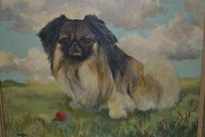 VIVIANS David,a Pekinese in a landscape,Lawrences of Bletchingley GB 2020-07-21