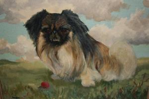 VIVIANS David,portrait of a Pekinese in a landscape,Lawrences of Bletchingley GB 2020-02-04