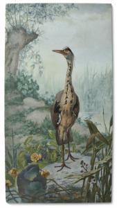VIVIEN Narcisse 1800-1800,heron standing on a rock before a river,Christie's GB 2022-10-07