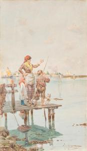 VIZZOTTO ALBERTI Giuseppe 1862-1931,La famiglia del pescatore,1898,Finarte IT 2023-03-02