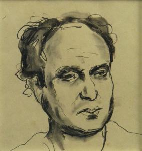 VLAD Ion 1920-1992,Portretul poetului Dimitrie Stelaru,1953,Alis Auction RO 2012-07-03