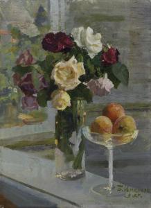 VLADIMIROVICH IOGANSON BORIS 1893-1973,Still Life with Flowers,1933,MacDougall's GB 2019-11-25