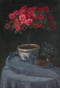 VLOEBERGH G,Still life with azalea,Bernaerts BE 2015-12-08