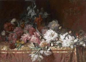 VLOORS Emil 1871-1952,Cabbage roses on a table,1894,Bonhams GB 2014-08-24