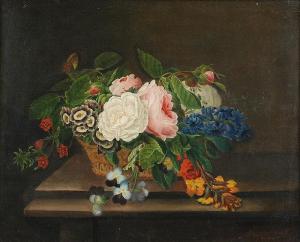 VOELCKER Gottfried Wilhelm 1775-1849,Kosz z kwiatami,1820,Rempex PL 2018-01-31