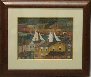 VOELCKER Rudolph A. 1873-1962,Harbor Scene.,Alderfer Auction & Appraisal US 2013-06-13