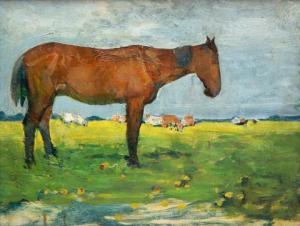 VOERMAN Jan I 1857-1941,A horse and cows in a meadow,Venduehuis NL 2021-05-27