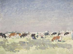 VOERMAN Jan I 1857-1941,Milking the cows,Christie's GB 2008-10-14