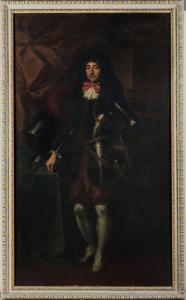 VOET Jakob Ferdinand 1639-1700,Ritratto di gentiluomo a figura intera in armatura,Cambi 2023-11-30