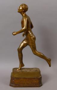 VOETS Victor 1882-1950,FIGURE OF A RUNNER,Morphets GB 2019-06-06