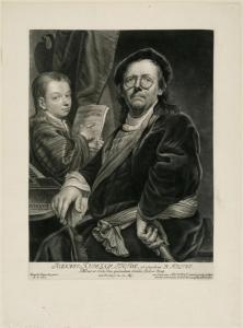 VOGEL Bernhard,Portrait of the painter Johann Kupetzky with his s,1737,Galerie Koller 2024-03-22