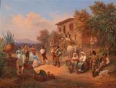 VOGEL Ludwig 1788-1879,Scene of Italian Folk Life,1845,Palais Dorotheum AT 2017-12-05