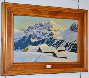 Vogel W 1900-1900,Chalets in a snow covered mountainous landscape,Tennant's GB 2017-07-07