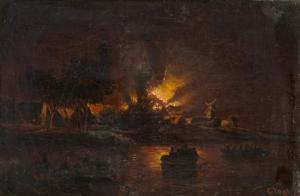 VOGT E 1800-1800,Fire on the Lake,1879,Hindman US 2012-01-22