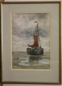 VOGT Louis Charles 1864-1939,Scheveningse vissersboot op het strand,1898,Venduehuis NL 2016-07-13