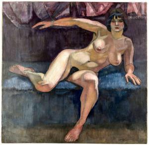 VOGUET Leon 1879,Femme nue regardant le spectateur,Millon & Associés FR 2023-02-03