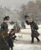 VOIRIN Léon Joseph 1833-1887,Scène de rue en hiver,Etienne de Baecque FR 2022-03-11