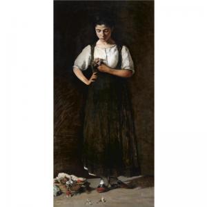 VOKOS Nikolaos 1861-1902,YOUNG GIRL WITH FLOWERS,Sotheby's GB 2007-05-10