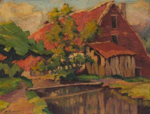 VOLCKAERT Piet 1902-1973,Red barn,John Moran Auctioneers US 2023-04-03