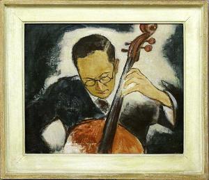 VOLF Frantisek 1897-1983,Cellist,1942,Reiner Dannenberg DE 2021-12-09