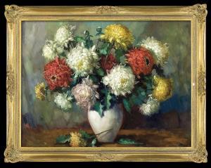 VOLKWEIN Helmuth Andreas 1920-2003,Multicoloured Chrysanthemums,Agra-Art PL 2011-12-04