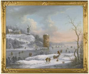 VOLLERDT Johann Christian 1708-1769,A WINTER LANDSCAPE,1754,Sotheby's GB 2014-01-23