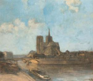 VOLLON Alexis 1865-1945,The Seine before Notre Dame, Paris,Christie's GB 2004-12-02