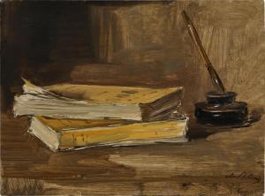 VOLLON Antoine 1833-1900,Still Life of Books with a Pen and Ink,Sotheby's GB 2024-01-31