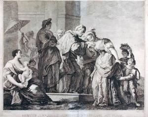 VOLPATO Giovanni 1733-1803,Servus Abrahae adducit Rebeccam ad Isaac,Rempex PL 2014-10-22
