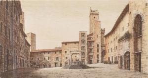 Volpi Vincenzo 1855-1929,An Italian Courtyard,20th Century,John Nicholson GB 2018-10-03