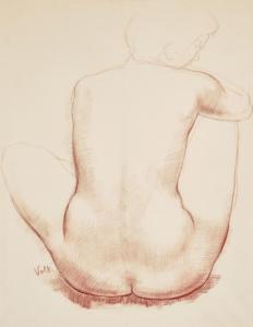 VOLTI Antoniucci Voltigero,Etude de nu assis de dos,1960,Artcurial | Briest - Poulain - F. Tajan 2024-04-04