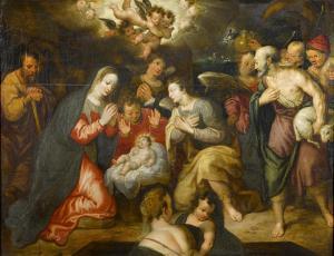 von AACHEN Hans 1552-1615,The Adoration of the Shepherds,Bonhams GB 2014-05-07