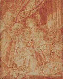 von AACHEN Hans 1552-1615,The Holy Family with Saint Anne and Two Angels,William Doyle US 2023-05-24