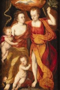 von AACHEN Hans 1552-1615,VIRGIN WITH THE CHILD, JOHN THE BAPTIST AND P,Hargesheimer Kunstauktionen 2022-09-07