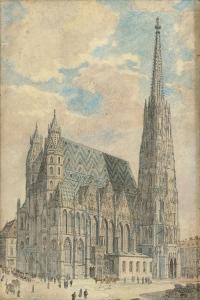 VON ALT RUDOLPH 1812-1905,Saint Stephen's Cathedral, Vienna,Christie's GB 2010-01-05