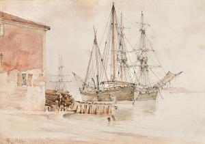 VON ALT RUDOLPH 1812-1905,Seascape in Venice,1837,Palais Dorotheum AT 2024-03-28