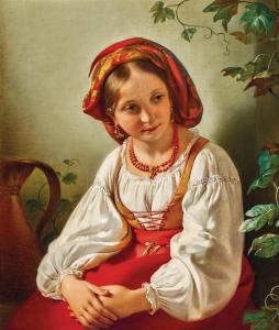 Von Amerling Friedrich 1803-1887,An Italian Girl,Palais Dorotheum AT 2023-10-24