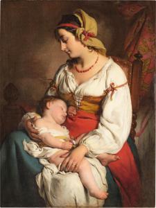Von Amerling Friedrich,Italian Mother with Child (Italienische Mutter mit,1850,Sotheby's 2024-02-02