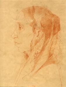 Von Amerling Friedrich 1803-1887,Ritratto femminile di profilo,Gonnelli IT 2023-11-28
