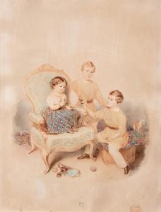von ANREITER Alois 1803-1882,Portrait of the Zichy children,1852,Nagyhazi galeria HU 2023-12-12