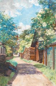 von ARNSBURG Marie 1853-1940,Early summer mood in a village,Palais Dorotheum AT 2023-04-04