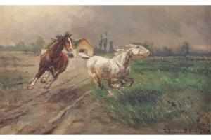 von ASTUDIN MEINKE Johanna 1867-1926,Galoppierende Pferde,1923,Von Zengen DE 2015-09-18