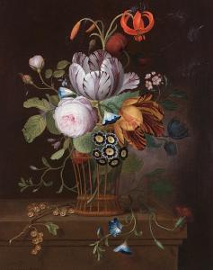 von ASTUDIN MEINKE Johanna,tulips, roses, morning glory and other flowers in ,Sotheby's 2005-04-20