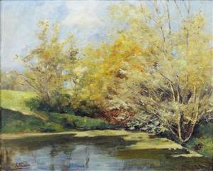 von ATTEMS Elisabeth Jordis 1875-1944,Teichlandschaft,Palais Dorotheum AT 2012-05-31