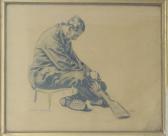 von BARTELS Wera 1886-1922,Study of a Seated Soldier,Simon Chorley Art & Antiques GB 2014-09-24