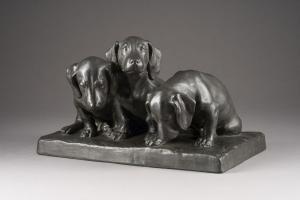 von BARY DOUSSIN Jenny 1874-1926,Drei Hundewelpen,Hargesheimer Kunstauktionen DE 2021-09-11