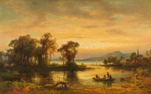 von BAYER August,August von Wille Rhine landscape in evening light,im Kinsky Auktionshaus 2021-07-06